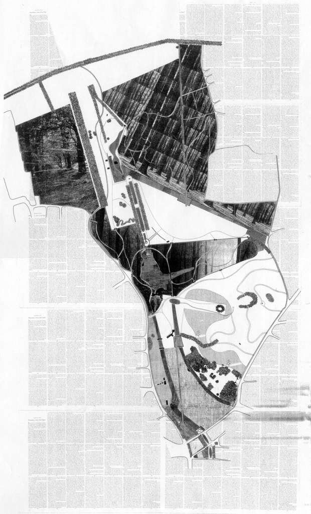 Design of a Dutch Park, adapted from the book 'Nightwood' by Djuna Barnes. Paul Roncken 1996