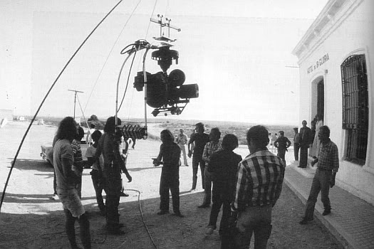 On the set of 'The Passenger' by Antonioni Michelangelo, 1974