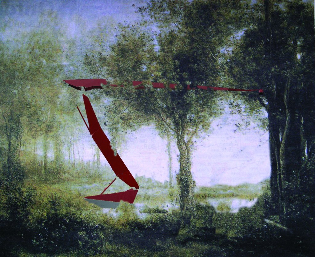 Original painting: Jean Baptiste Corot 'Orpheus Leading Eurydice from the Underworld' 1861. Photoshop with West 8 design Schouwburgsquare Rotterdam.